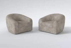 Oslin 35" Swivel Accent Chair Set Of 2 By Nate Berkus + Jeremiah Brent