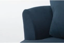 Delano Ash Swivel 40" Velvet Accent Chair 11 Delano Ash Swivel 40" Velvet Accent Chair -Modern Office Shop 317275 blue fabric accent chair detail 45