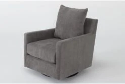 Bonaterra Charcoal Swivel Glider Chair -Modern Office Shop 317501 grey fabric swivel glider detail 44