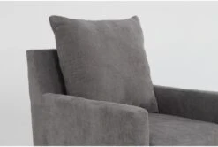 Bonaterra Charcoal Swivel Glider Chair -Modern Office Shop 317501 grey fabric swivel glider detail 45