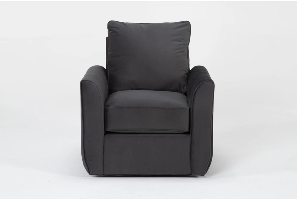 Delano Pearl 32" Velvet Swivel Accent Chair 4 Delano Pearl 32" Velvet Swivel Accent Chair - Image 2