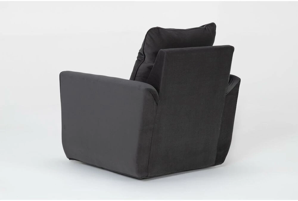 Delano Pearl 32" Velvet Swivel Accent Chair 5 Delano Pearl 32" Velvet Swivel Accent Chair - Image 3