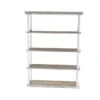64" Brown Wood Farmhouse Shelving Unit -Modern Office Shop 320262 brown mdf bookcase signature 01