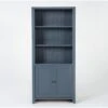 Westlawn 72" Blue Bookcase With Doors 2 Westlawn 72" Blue Bookcase With Doors -Modern Office Shop 320494 blue wood bookcase signature 01
