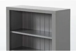 Westlawn 48" Grey Boookcase -Modern Office Shop 320498 grey wood bookcase detail 44