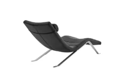 Tilda Black Velvet Chaise With Silver Base 13 Tilda Black Velvet Chaise With Silver Base -Modern Office Shop 320642 black fabric chaise detail 45