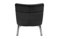 Tilda Black Velvet Chaise With Silver Base 15 Tilda Black Velvet Chaise With Silver Base -Modern Office Shop 320642 black fabric chaise detail 47