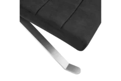 Tilda Black Velvet Chaise With Silver Base 16 Tilda Black Velvet Chaise With Silver Base -Modern Office Shop 320642 black fabric chaise detail 48