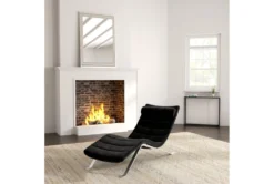 Tilda Black Velvet Chaise With Silver Base 19 Tilda Black Velvet Chaise With Silver Base -Modern Office Shop 320642 black fabric chaise detail 51