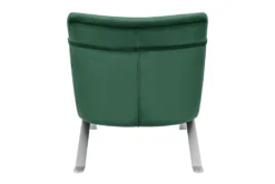 Tilda Green Velvet Chaise With Silver Base -Modern Office Shop 320645 green fabric chaise detail 47