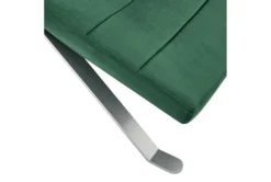 Tilda Green Velvet Chaise With Silver Base -Modern Office Shop 320645 green fabric chaise detail 48