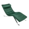 Tilda Green Velvet Chaise With Silver Base 1 Tilda Green Velvet Chaise With Silver Base -Modern Office Shop 320645 green fabric chaise signature 01