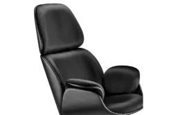 Lena Black Velvet Swivel Chair -Modern Office Shop 320655 black velvet accent chair detail 48