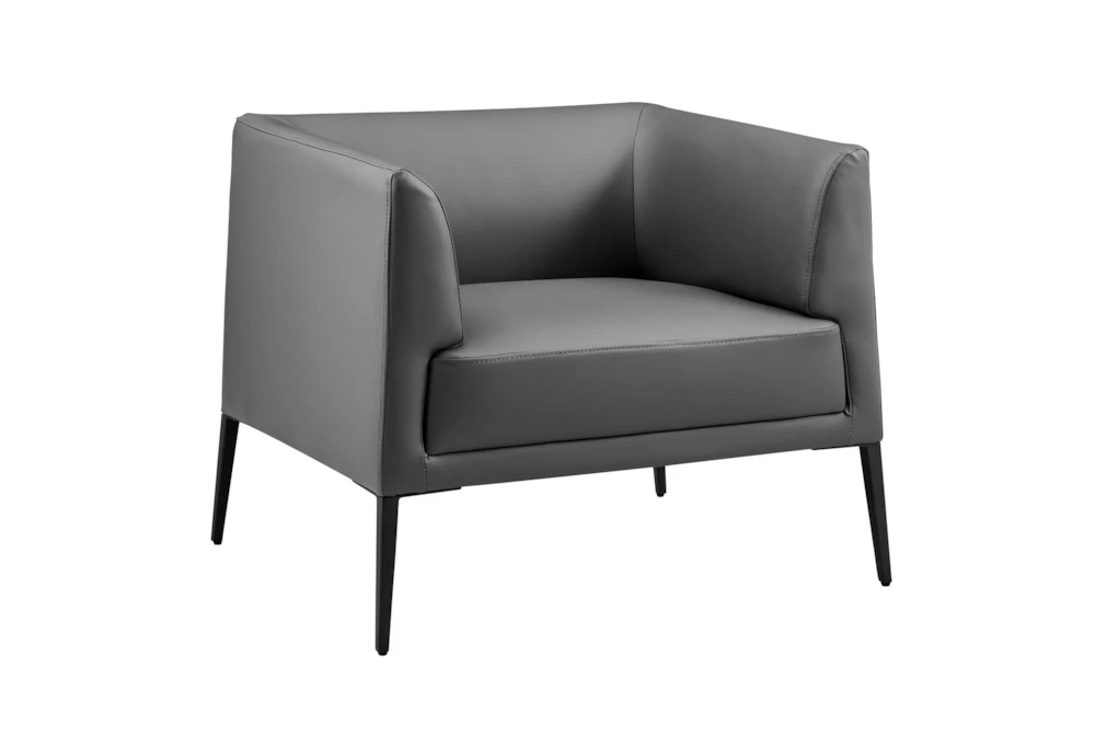 Mani Gray Lounge Chair With Matte Black Legs 4 Mani Gray Lounge Chair With Matte Black Legs - Image 2