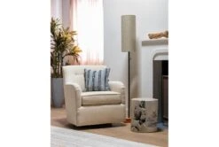 Katrina Beige Swivel Glider Chairs, Set Of 2 -Modern Office Shop 322479 natural fabric swivel glider room 86