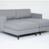 Calais Gravel Double Chaise -Modern Office Shop 322544 grey fabric sectional signature 01