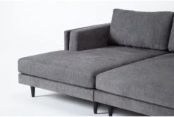Aries Smoke Double Chaise 8 Aries Smoke Double Chaise -Modern Office Shop 322546 grey fabric sectional detail 45
