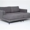 Aries Smoke Double Chaise -Modern Office Shop 322546 grey fabric sectional signature 01