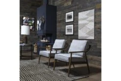 Dena Grey Accent Chairs, Set Of 2 -Modern Office Shop 322561 natural fabric accent chair room 92