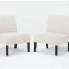 Rosie Linen Accent Chairs, Set Of 2 -Modern Office Shop 323455 beige fabric accent chair signature 01